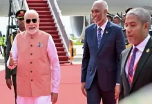 Prime Minister Narendra Modi landed in Male on Friday to a grand reception by Maldivian President Mohamed Muizzu, along with the country's senior cabinet members, including the Foreign Minister, Defence Minister, Finance Minister and the Minister of Homeland Security.