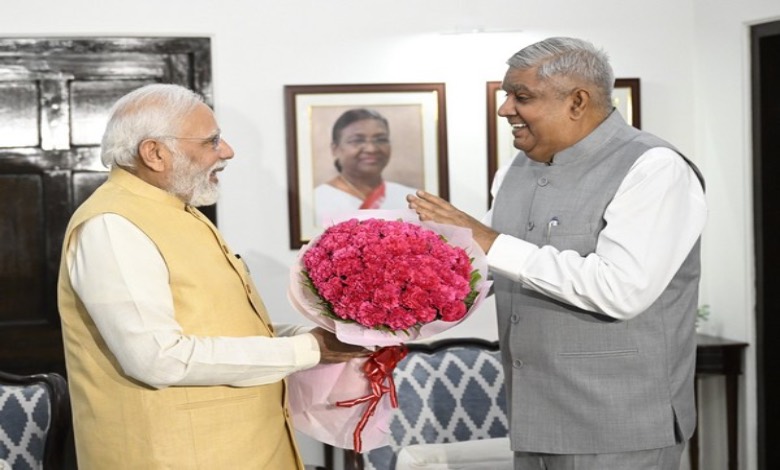 PM Modi Reacts to Jagdeep Dhankhar's resignation, Wishes Him Good Health