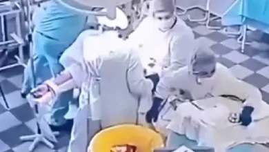 A viral video is showing healthcare professionals' resilience and strength even as a natural disaster strikes.