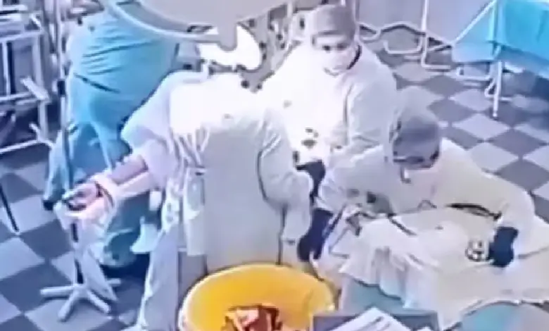 A viral video is showing healthcare professionals' resilience and strength even as a natural disaster strikes.