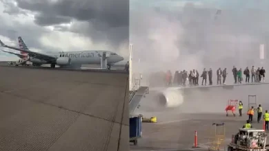 Passengers on board an American Airlines Boeing 737 MAX 8 were evacuated at Denver International Airport on Saturday.