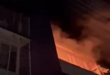 Firefighters rescue family from Surat apartment balcony during early morning blaze; no casualties reported.