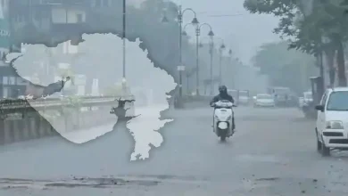 Heavy monsoon rains lash Gujarat; IMD issues red, orange, and yellow alerts across multiple districts.
