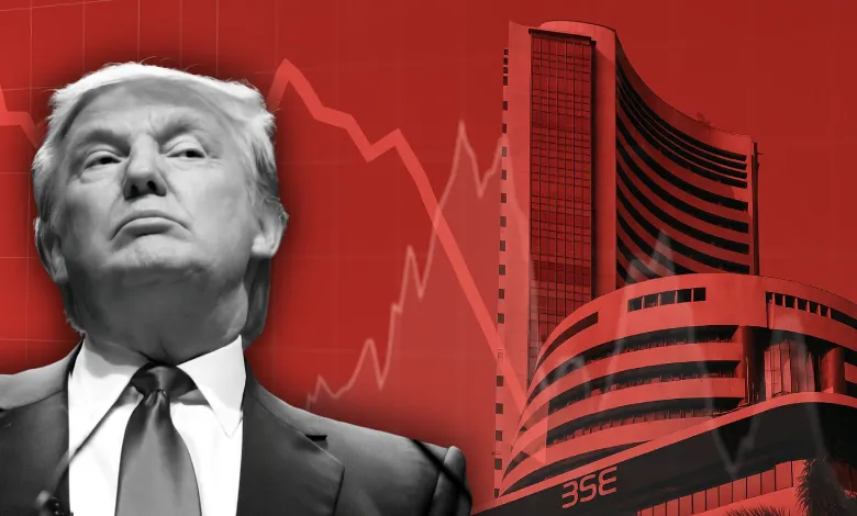 Indian Markets Dip as Nifty50 Falls Below 25,300, Sensex Drops 250 Points Amid Trump Tariff Jitters