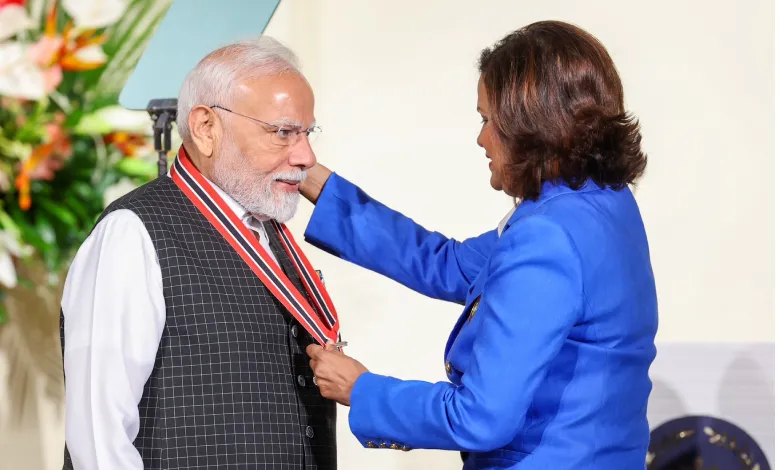 PM Modi Honoured with Trinidad and Tobago's Highest Civilian Award