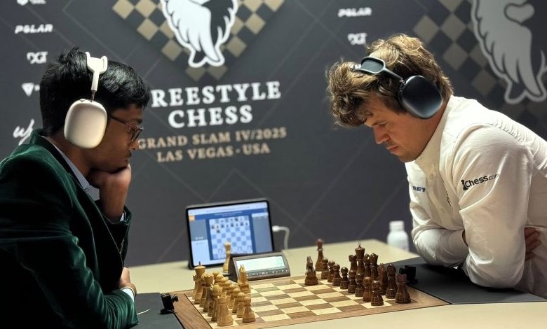 Praggnanandhaa Shocks No. 1 Magnus Carlsen in Decisive 39-Move Victory at Freestyle Chess Grand Slam