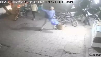 CCTV captures Rajkot miscreants attacking a paan shop with soda bottles, sparking fear among local traders.