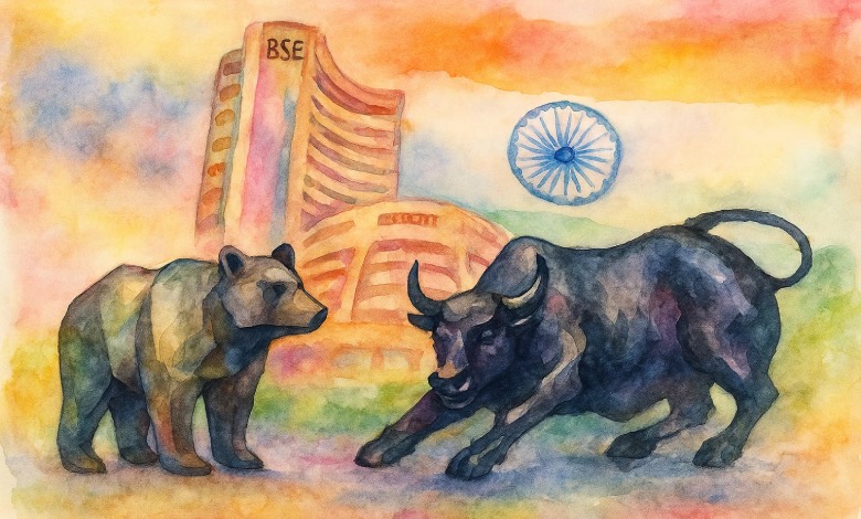 Sensex, Nifty Slide as IT Stocks Falter Ahead of TCS Earnings, US Tariff Talks Loom