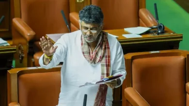 Karnataka Deputy Chief Minister DK Shivakumar triggered a stir in the Assembly when he invoked an RSS song.