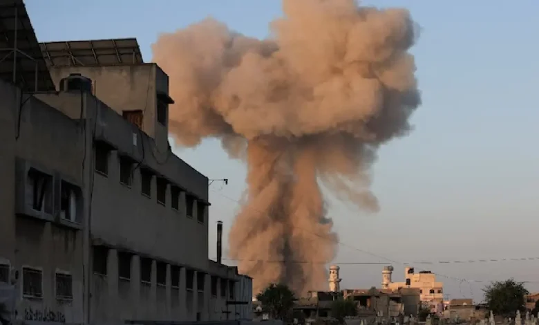 At least 15 people, including three journalists, were killed after an Israeli strike on Nasser Hospital in Gaza on Monday.