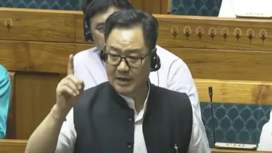A day after Bihar's Minta Devi - the face of INDIA bloc's Tuesday's protest against 'vote chori' fumed at them for T-shirts featuring her - Union Minister Kiren Rijiju on Wednesday.