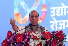 Defence Minister Rajnath Singh on Monday took a sharp swipe at US President Donald Trump over the steep tariff threats to India.