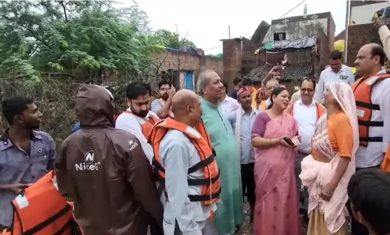 UP Fisheries Minister Sanjay Nishad sparked controversy during a visit to a flood-affected village in Kanpur Dehat, where he referred to the rising waters of the Ganga river as a "blessing" from the holy river.