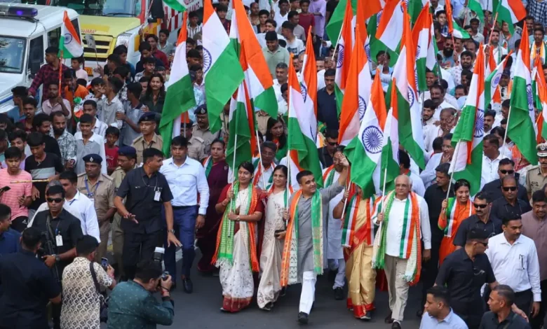 Grand 'Tiranga Padyatra': 30,000+ Join Massive Rally in Ahmedabad Led by Gujarat CM Bhupendra Patel