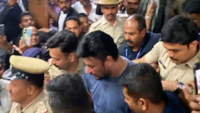 Actor Darshan appeared before the 64th City Civil and Sessions Court.