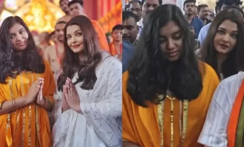 Aishwarya Rai and Aaradhya Bachchan Embrace Tradition at Mumbai’s GSB Ganpati Pandal