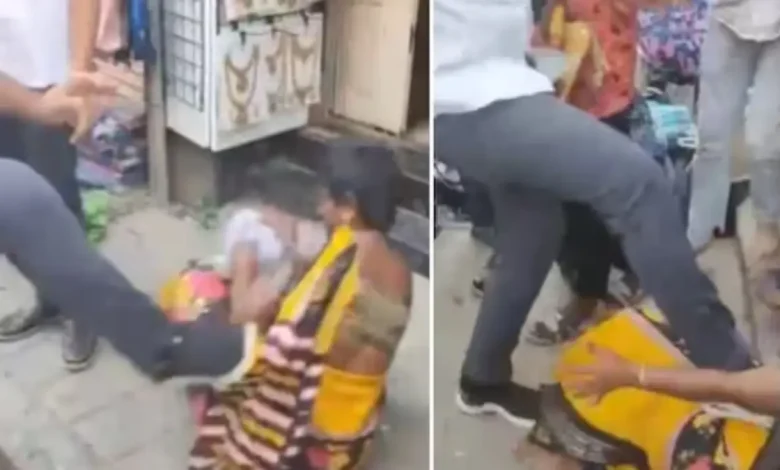 Bengaluru police have arrested a shop owner and his staffer for brutally assaulting a woman on Avenue Road.