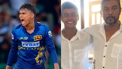 Sri Lanka’s spinner learned of his father’s death after the victory, coach Jayasuriya told him