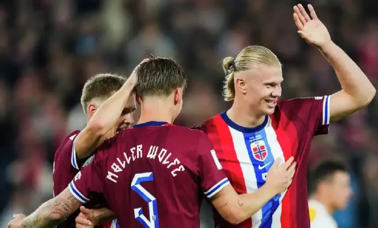 Norway’s Erling Haaland scored five goals to lead his team.