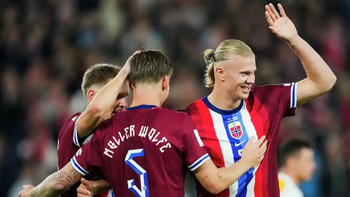Norway’s Erling Haaland scored five goals to lead his team.