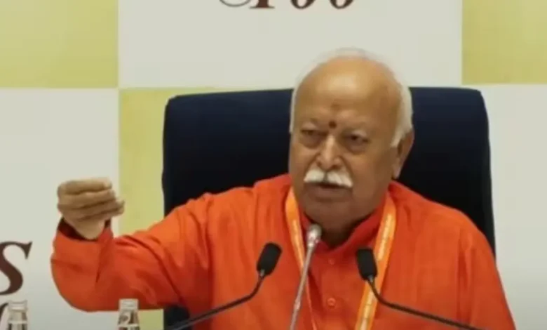 RSS chief Mohan Bhagwat on Friday took an indirect jibe at the US.