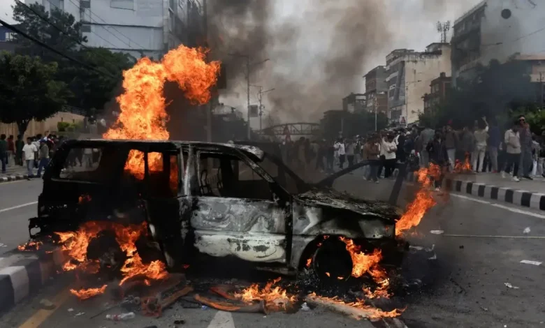 Protesters in Nepal on Tuesday set fire to Prime Minister K P Sharma Oli’s private residence in Balkot.