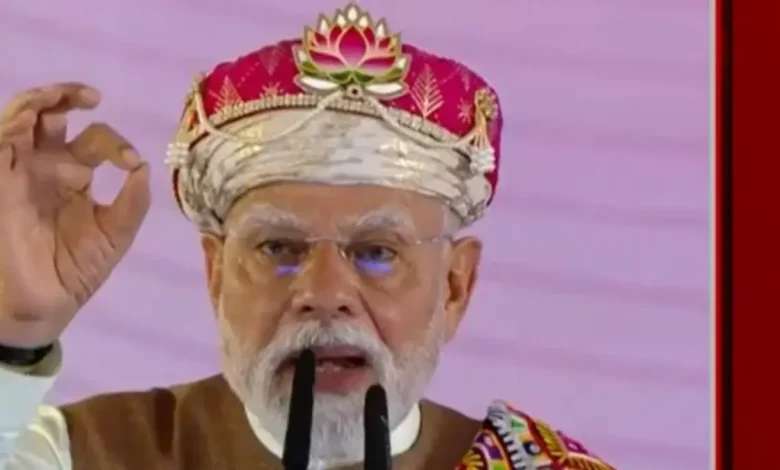 Prime Minister Narendra Modi, addressing a massive rally in Dhar on his 75th birthday.