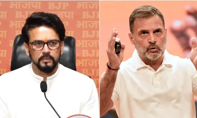 Rahul Gandhi wants to create Bangladesh and Nepal-like situation in India," BJP's Anurag Thakur clapped back at the Congress leader after his explosive press conference on 'vote chori'.
