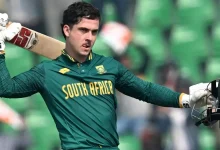 South Africa’s new opener Matthew Breetzke, who had scored a record-breaking 150 runs in his very first One-Day International (against New Zealand) in February.