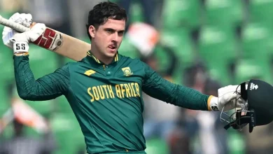 South Africa’s new opener Matthew Breetzke, who had scored a record-breaking 150 runs in his very first One-Day International (against New Zealand) in February.