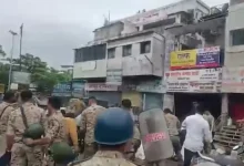 Tension flared in Ahilyanagar’s Miliwada area on Sunday night after graffiti with the words I love Muhammad appeared on a roadside rangoli in the Milliwada area late on Sunday night.