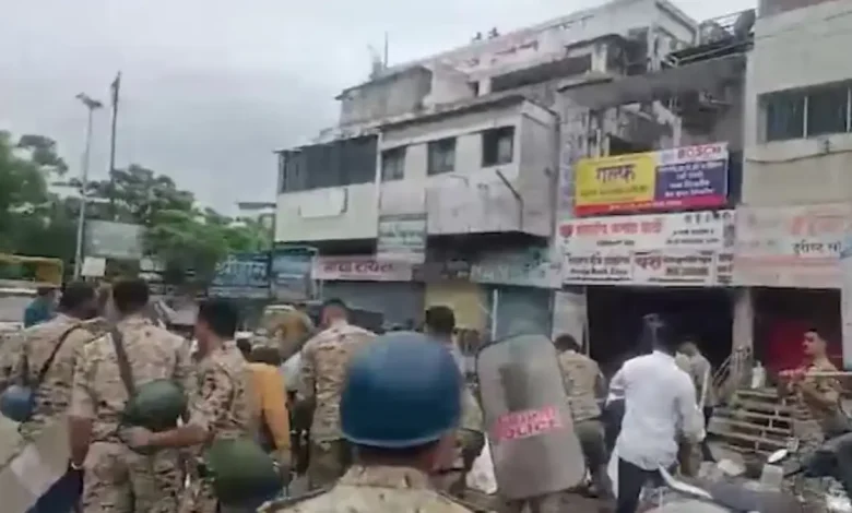 Tension flared in Ahilyanagar’s Miliwada area on Sunday night after graffiti with the words I love Muhammad appeared on a roadside rangoli in the Milliwada area late on Sunday night.