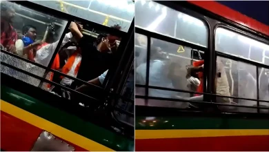 Mumbai Juhu Bus Station Clash: Maratha Protesters Allegedly Assault Commuter, Shatter BEST Bus Window; Police Scan CCTV After Viral Video