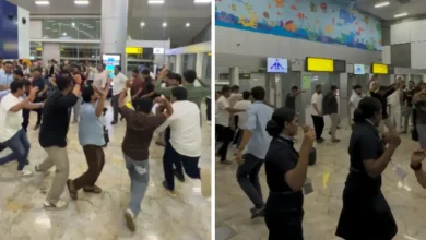 Navratri Spirit at Airport: Passengers Performed Garba at Goa Airport After Flight Delay, Airline Staff Joins | Video Viral