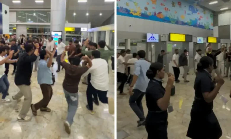 Navratri Spirit at Airport: Passengers Performed Garba at Goa Airport After Flight Delay, Airline Staff Joins | Video Viral