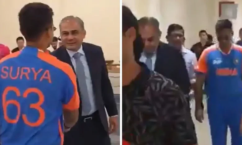 Opposition Accuses Indian Cricket Team of "Patriotic Drama" Following Leaked Pre-Match Surya Kumar Shaking Hands With PCB Chief Mohsin Naqvi Video Viral