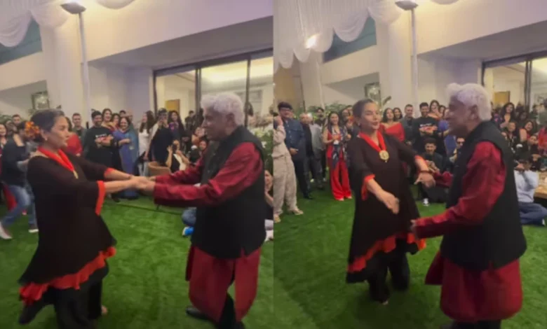 Shabana Azmi-Javed Akhtar’s dance to ‘Pretty Little Baby’ steals the show at 75th birthday bash, video goes viral