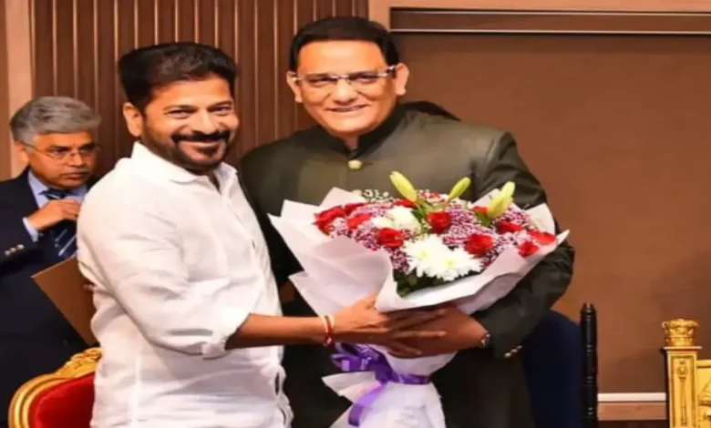 Congress leader and former cricketer Mohammad Azharuddin was sworn in as a minister in Telangana Chief Minister A Revanth Reddy’s cabinet on Friday.