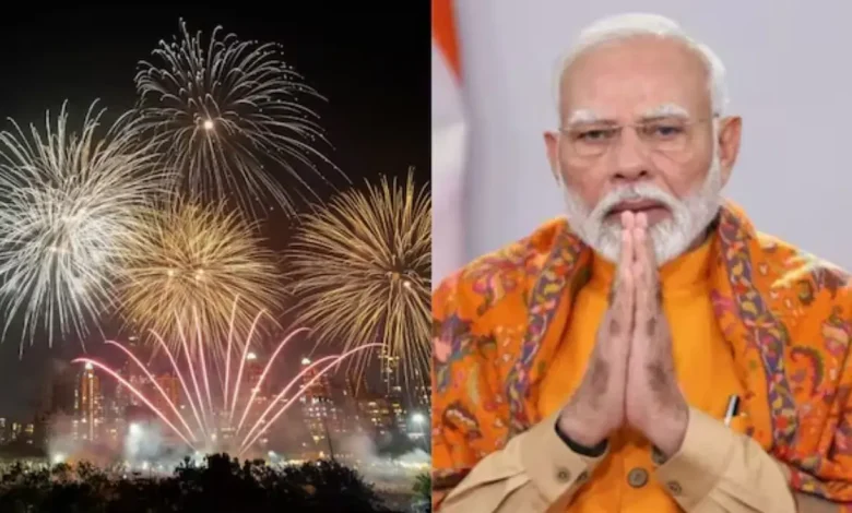 PM Modi on Monday extended warm greetings to the nation on the occasion of Diwali.