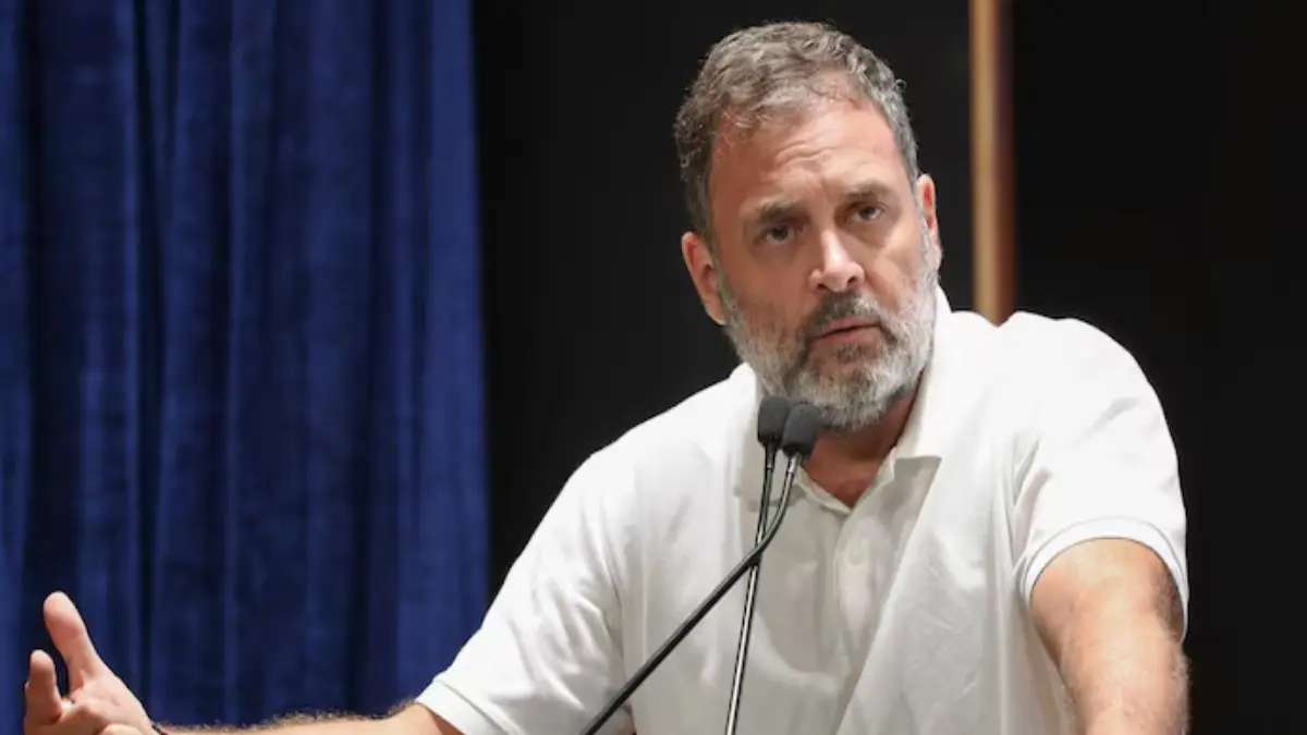 Congress leader Rahul Gandhi has once again accused the ruling BJP of eroding India’s democratic fabric, this time while addressing students at EIA University in Colombia.