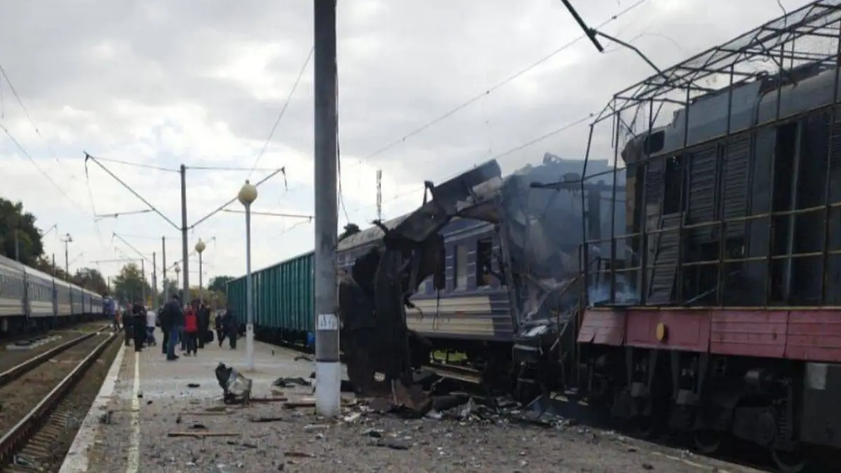 Dozens were injured in a "savage" Russian drone strike Saturday on a Ukrainian railway station, Ukrainian President Volodymyr Zelenskyy said.