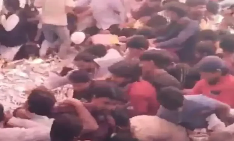 Chaos at AIMIM Rally in Bihar as Crowd Rushes for Free Biryani, Viral Video Sparks Debate | WATCH