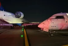 Two Delta planes collide while taxiing; Video shows aircraft's wing detached