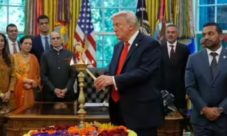 Trump's Festive White House Glow: Diwali Lamps Ignite Talks on Trade and Peace with Modi