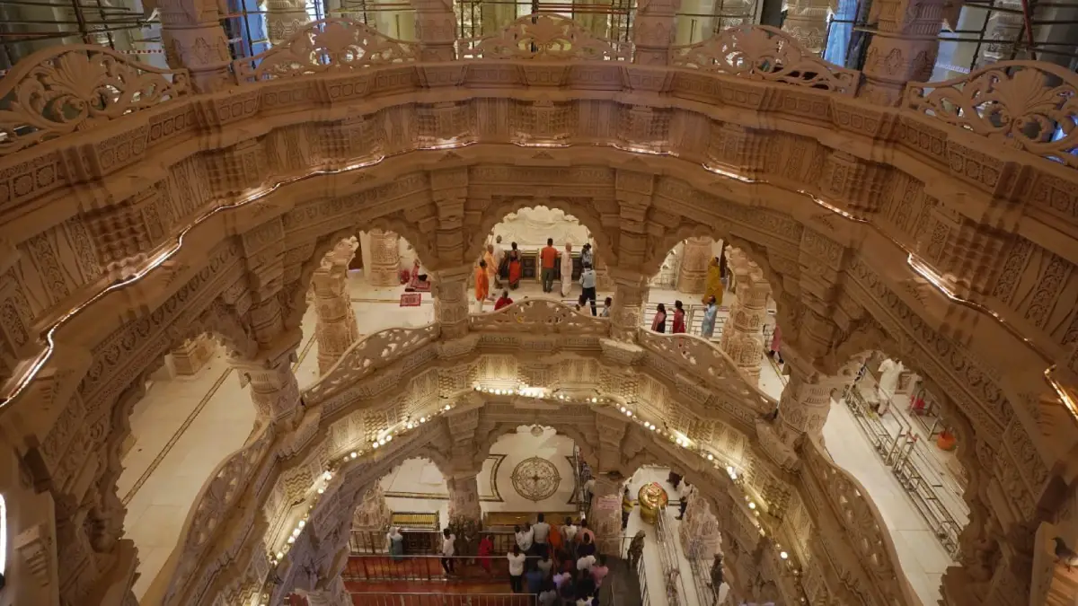 Golden Dome, Artistic Pillars — Stunning New Images of Ram Mandir's First Floor Glimpse