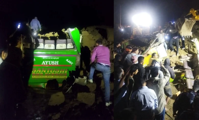 Himachal Landslide Tragedy: 18 Kills as Boulders Crush Bus in Bilaspur, PM Modi Announces Compensation