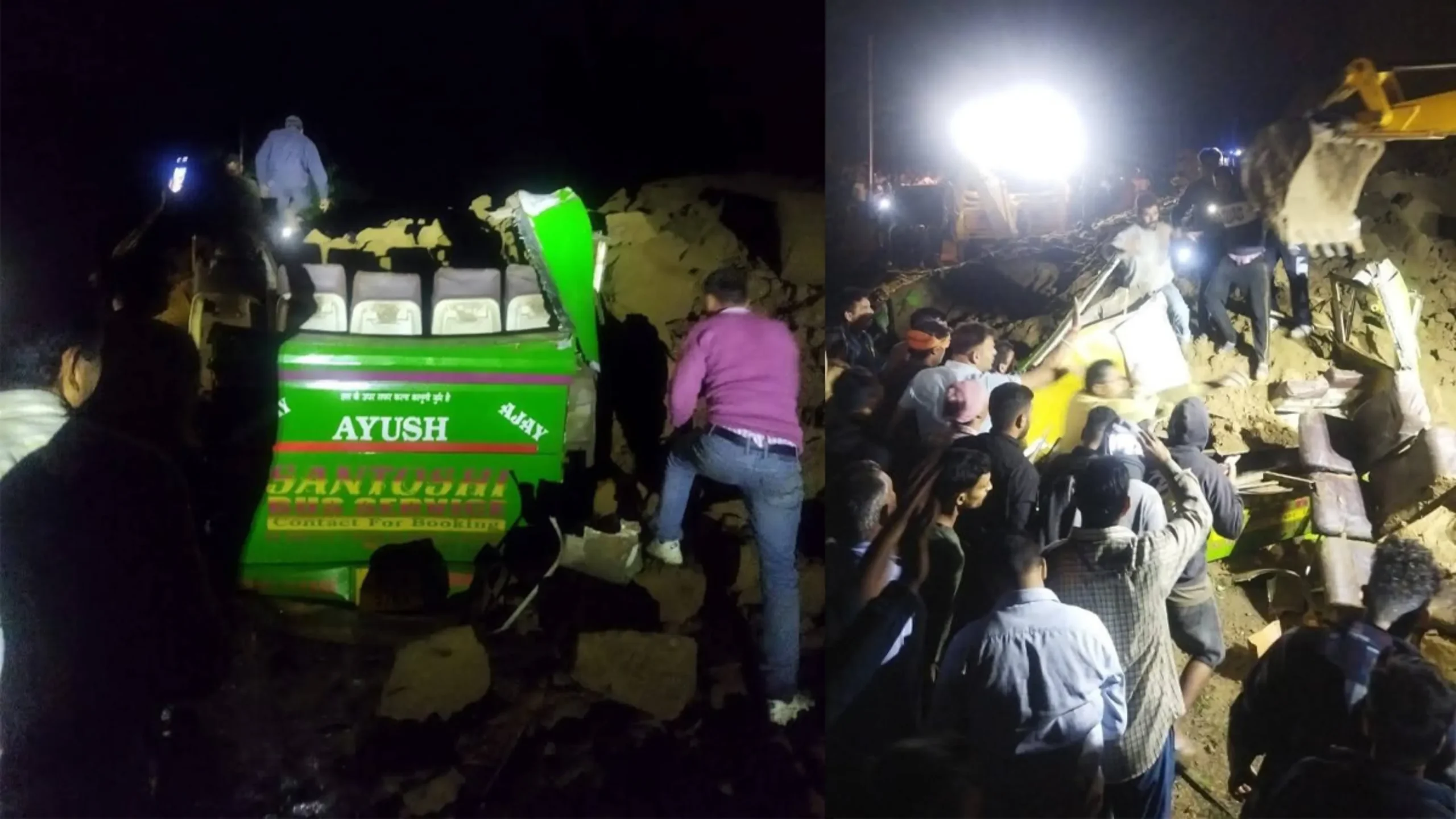 Himachal Landslide Tragedy: 18 Kills as Boulders Crush Bus in Bilaspur, PM Modi Announces Compensation