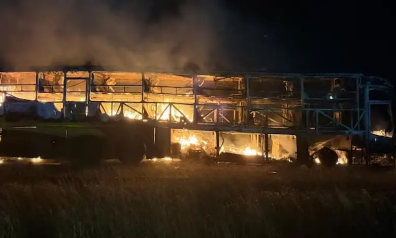 Tragic Inferno Claims 32 Lives on Hyderabad-Bengaluru Highway: Andhra CM Mourns Devastating Bus Blaze