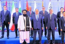 Participants of the ‘Moscow Format’ talks, including Russia’s Foreign Minister Sergei Lavrov and Afghanistan’s Amir Khan Muttaqi, in Moscow, on Tuesday. Read more at: https://www.deccanherald.com/india/india-joins-russia-china-pakistan-others-in-opposing-us-bid-to-regain-control-of-bagram-air-base-in-afghanistan