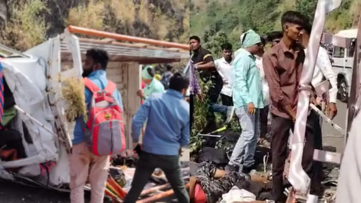 Nandurbar Accident Video: 8 Pilgrims Killed, Dozens Injured as Vehicle Plunges into Valley